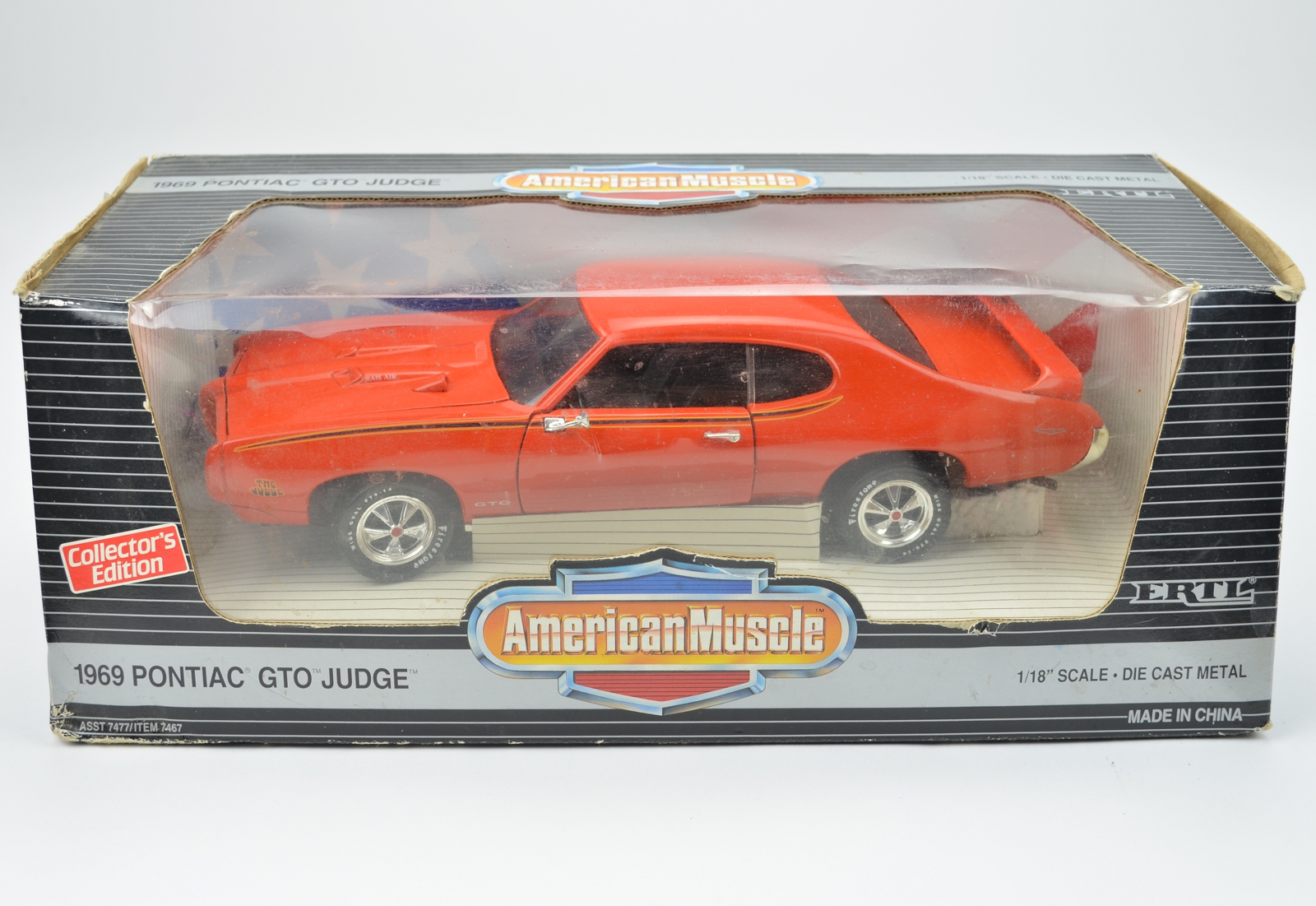 ERTL 1/18 1969 Pontiac GTO Judge WHITE 1of2500 29081 American Muscle '69 diecast